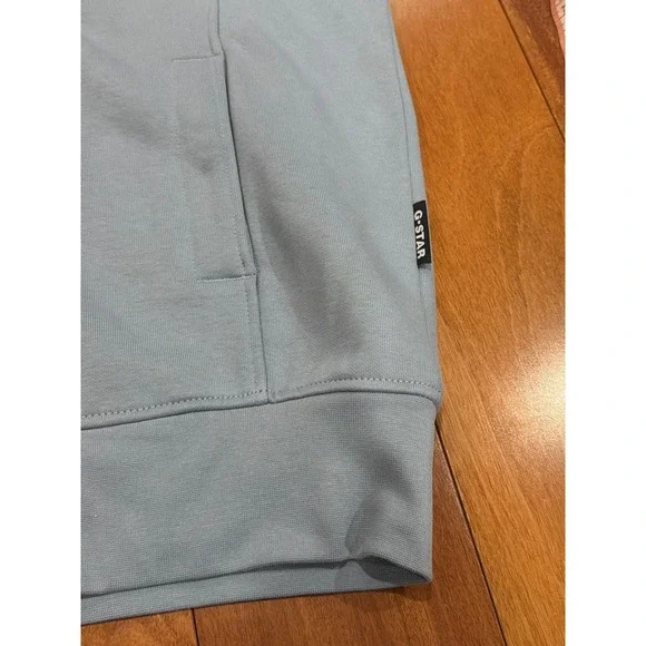 NWT G-Star RAW Polo Collar Zip Thru Sweatshirt Dim Grey XS D23882-D425-3885